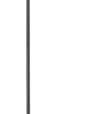 67135 72"  Floor Lamp + Adjustable Reading Light, Matte Black, Frosted Plastic Shade, 3-Step Rotary Switch on Socket, Living Room Décor, Reading Light, Home Essentials
