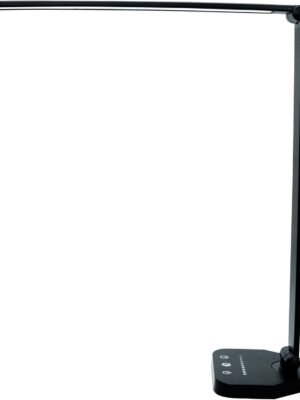 White crown LED Desk Lamp Dimmable Table Lamp Reading Lamp with USB Charging Port, 5 Lighting Modes, Sensitive Control, 30/60 Minutes Auto-Off Timer (Black)