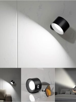 LED Reading Lights, Wall Mounted Sconces with 3 Color Temperatures & 3 Brightness Levels Rechargeable Battery Magnetic Ball 360°Rotation Touch Control, Lamps for Kids Study Bedside Closet
