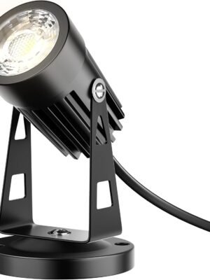 Spot Lights Indoor LED Uplighting Indoor 3W Up Lights Floor Spotlight 3000k Warm White Plant  5.9 FT Cord with Foot Switch 1 Pack