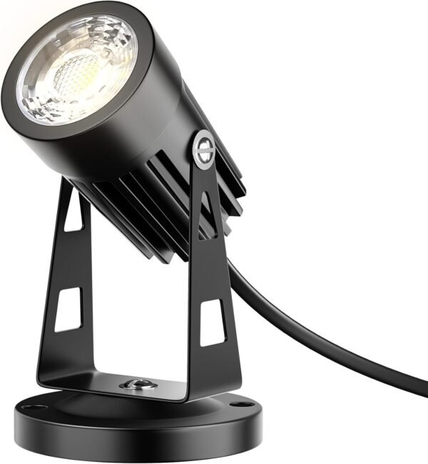 Spot Lights Indoor LED Uplighting Indoor 3W Up Lights Floor Spotlight 3000k Warm White Plant  5.9 FT Cord with Foot Switch 1 Pack