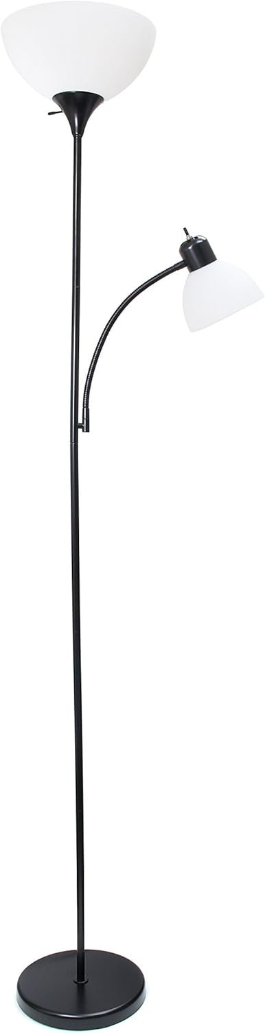 Mother-Daughter Floor Lamp with Reading Light, Black