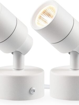 2 Pack LED Up Lights for Indoor Use Uplight, Warm White Floor Spotlight Lamp, 120V Spot Lights for Uplighting Accent Lighting, 5.9 FT Cord with Foot Switch